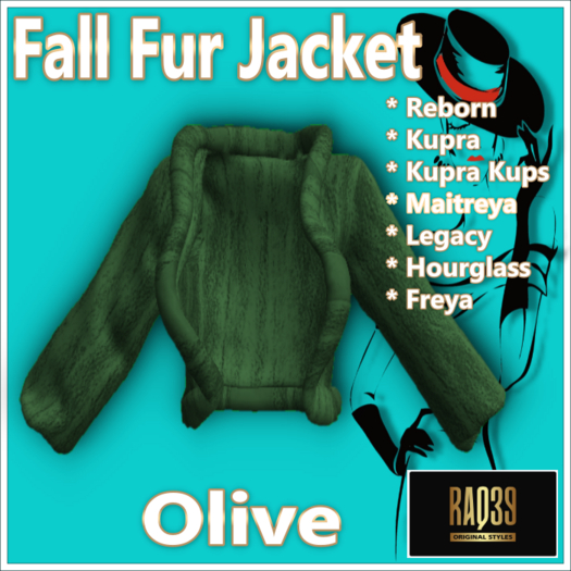 [R39] Fall Fur Jacket-Olive
