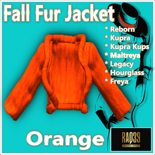 [R39] Fall Fur Jacket-Orange