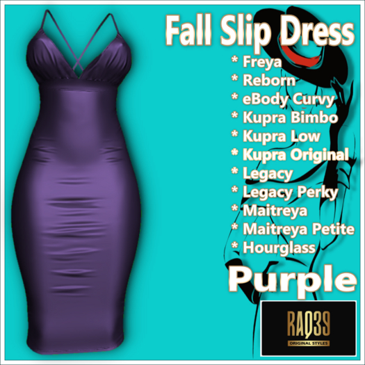 [R39] Fall Slip Dress-Purple