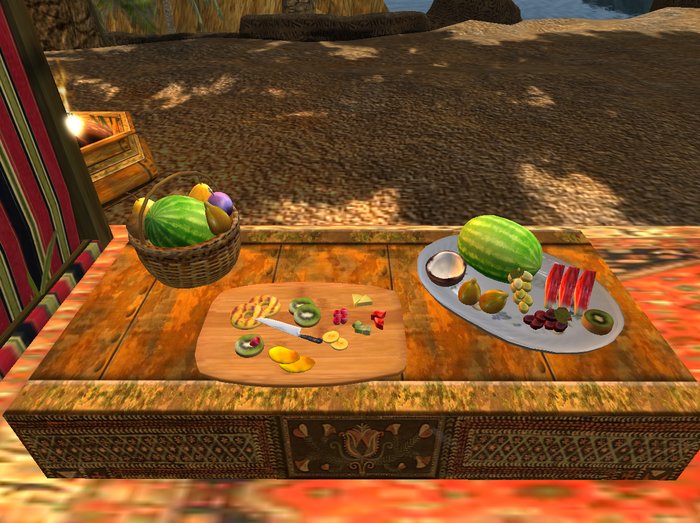 CAD "Arabian Chest Table Fruits"