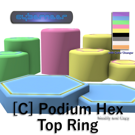 [CYBERNEER] Podiums Hexagon Top Ring Set