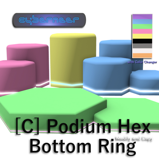 [CYBERNEER] Podiums Hexagon Bottom Ring Set