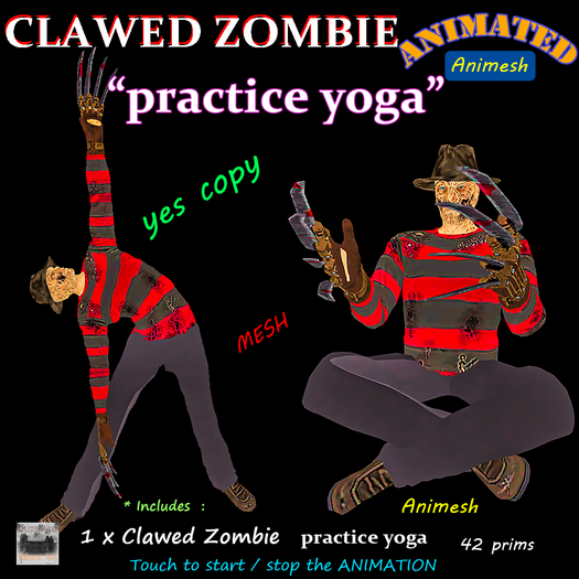 Clawed Zombie - practice yoga 