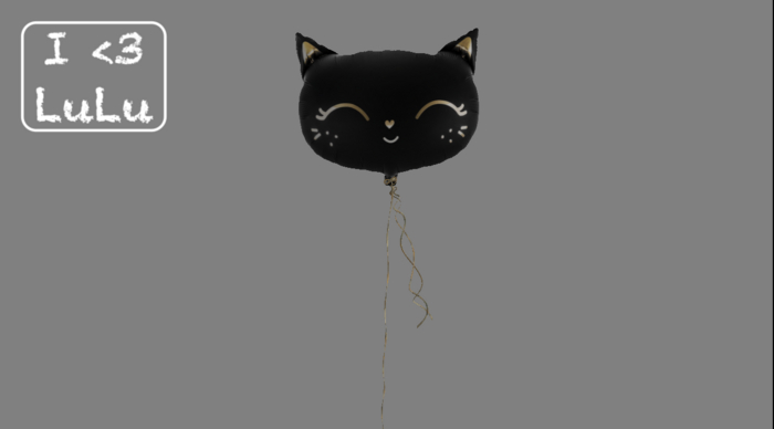 Full Perm Black Cat Balloon