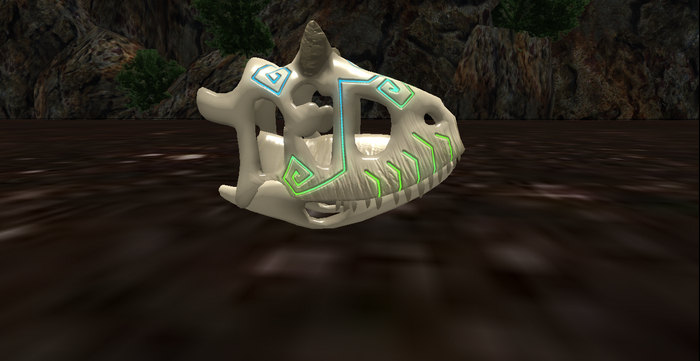 MMnM Unrigged Carnotaurus Skull