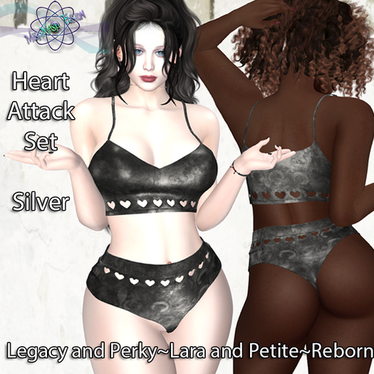 ~*MF*~ Heart Attack Set - Silver (Add or Rez)