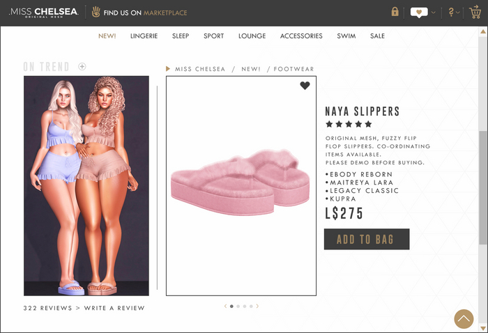 .miss chelsea. Naya Slippers Blush