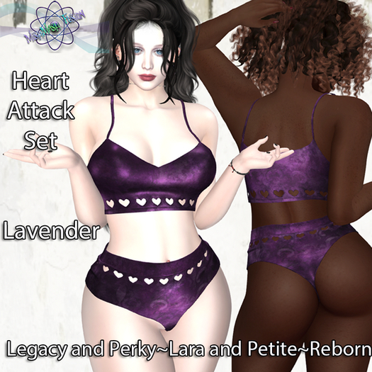 ~*MF*~ Heart Attack Set - Lavender  (Add or Rez)