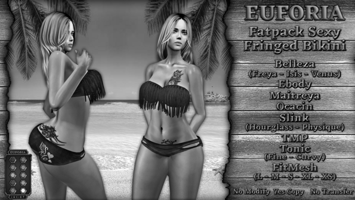 DEMO *EUFORIA* Fatpack Sexy Fringed Bikini