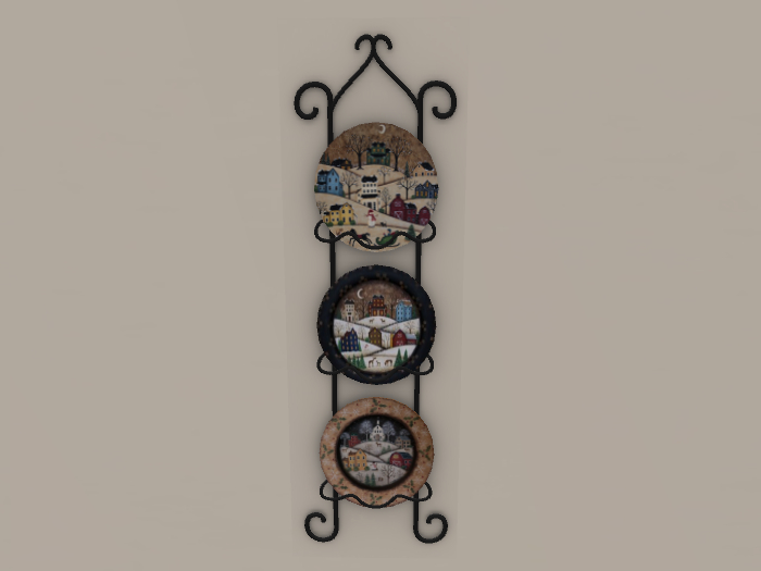 Primitive Plate Collection - Christmas Villiage