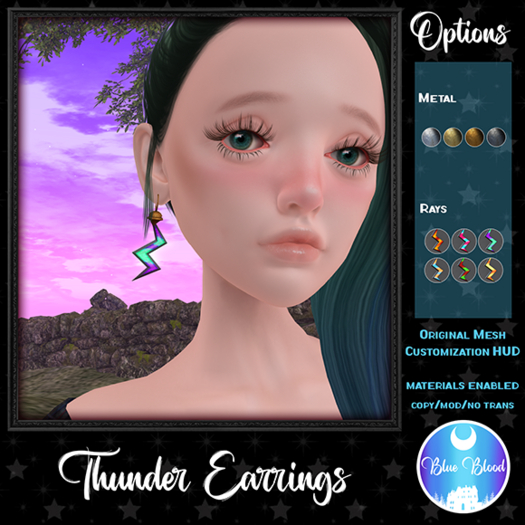 Blue Blood - Thunder Earrings