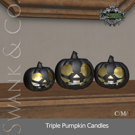 Swank & Co. Triple Pumpkin Candles