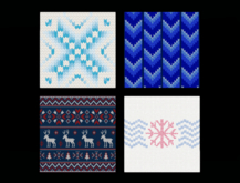 *6KW* FULL PERM Textures (Seamless December Kitted Fabric)