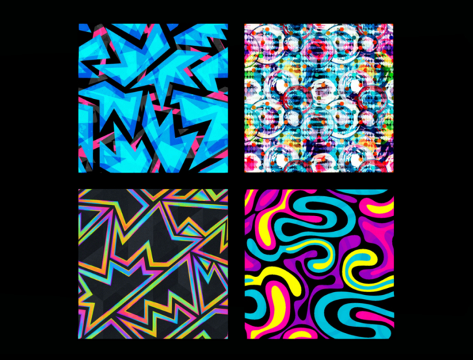 *6KW* FULL PERM Textures (Seamless Neon Graffiti Pattern)