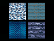 *6KW* FULL PERM Textures (Seamless Blue Bricks)