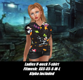 Halloween #4-Ladies v-neck shirt
