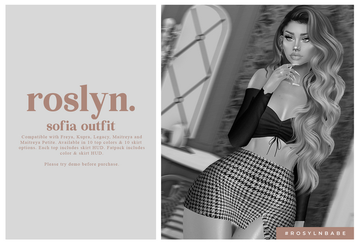roslyn. sofia outfit. demo