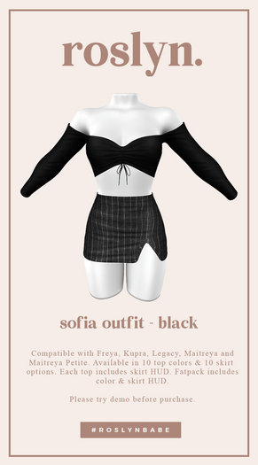 roslyn. sofia outfit. black
