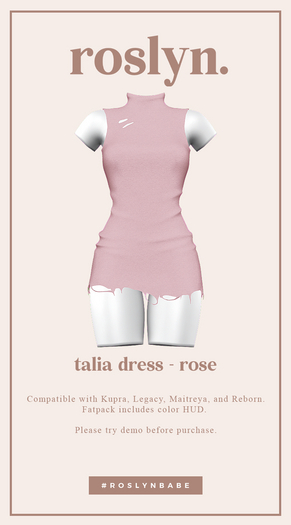 roslyn. talia dress. rose