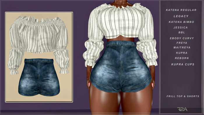 R2A- FRILL TOP & SHORTS