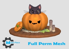 Mesh Place - Pumpkin Cat - Full Perm mesh - Halloween