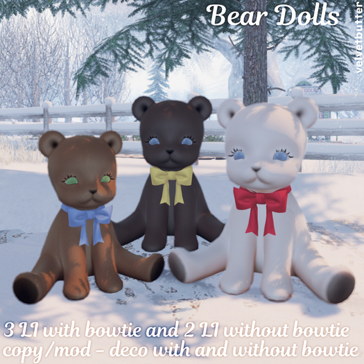 velvetbutter - black bear doll