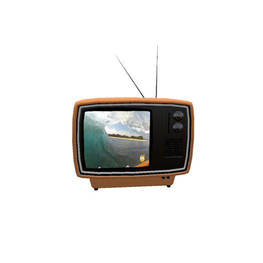 Retro TV (Pastel Orange) with Youtube Player