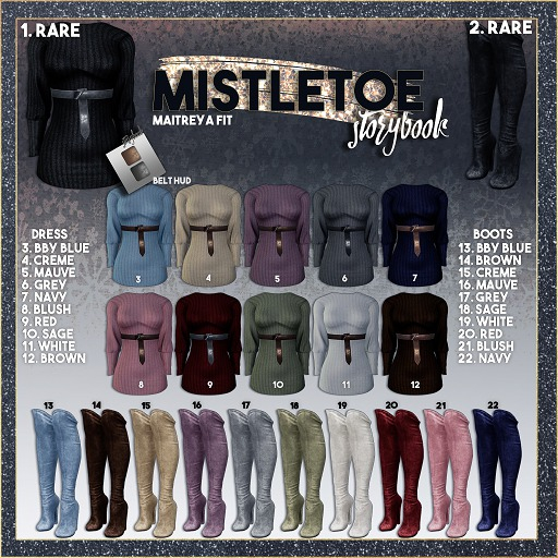 Storybook - Mistletoe - Dress - Navy #7