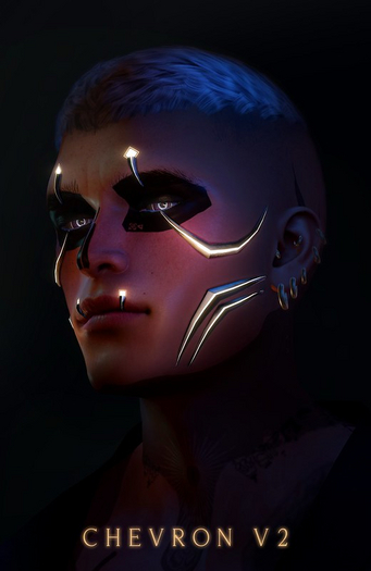 + [Chevron V2] "Decoware" Face Implants (Full Pack)