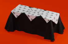 full perm skull table cloth