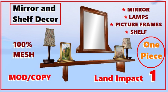 Mirror Shelf B 1Li