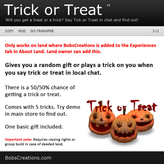 Trick or Treat (Pumpkins) 