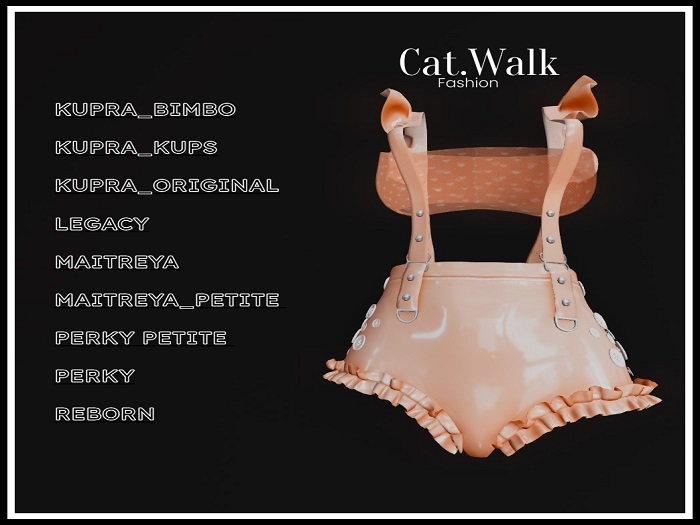 Cat.Walk-REGINA-LATEX-LACES ORANGE