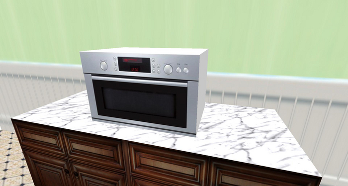 GP REAL MICROWAVE OVEN 1 - Grey - 5 prims