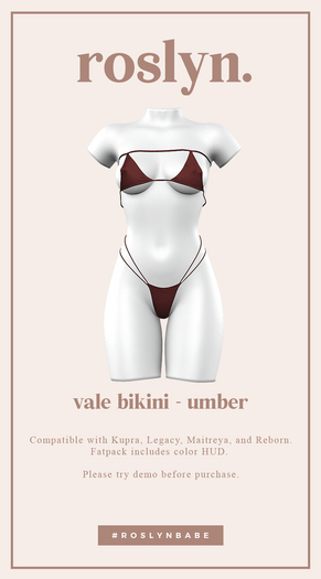 roslyn. vale bikini. umber