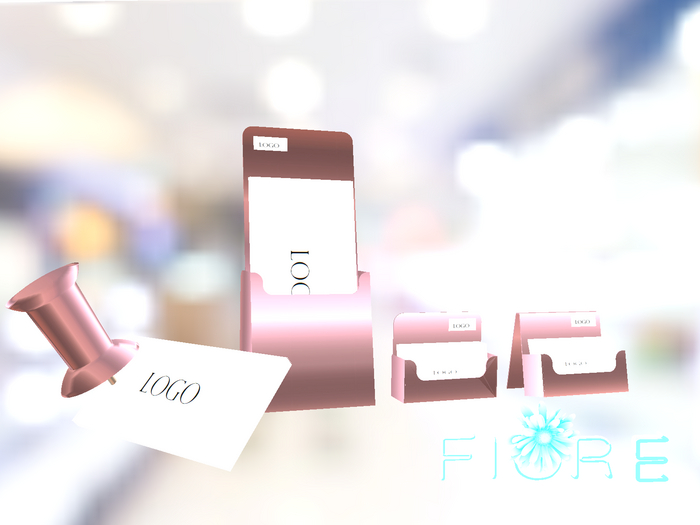 FIORE'S LANDMARK AND NOTECARD GIVER * ROSE GOLD