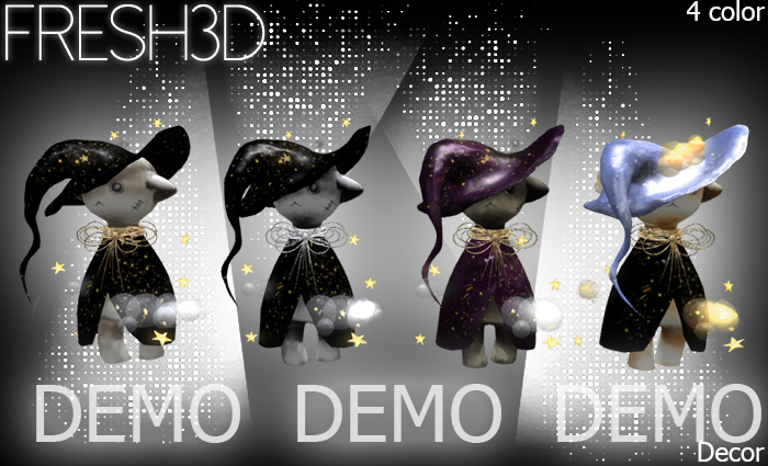 FRESH3D Cute cat wizard DEMO