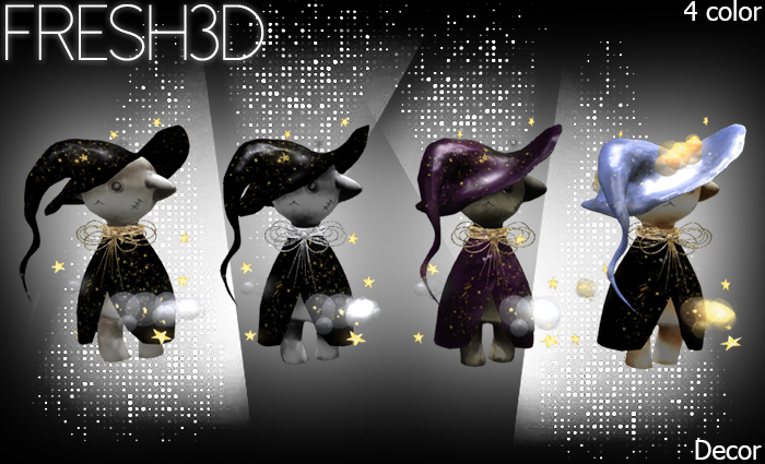 FRESH3D Cute cat wizard