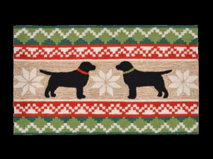 *6KW* FULL PERM Christmas Pets Welcome Mat Texture #2