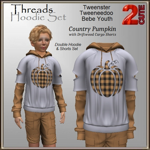 Threads Hoodie Set [2cute] Country Pumpkin