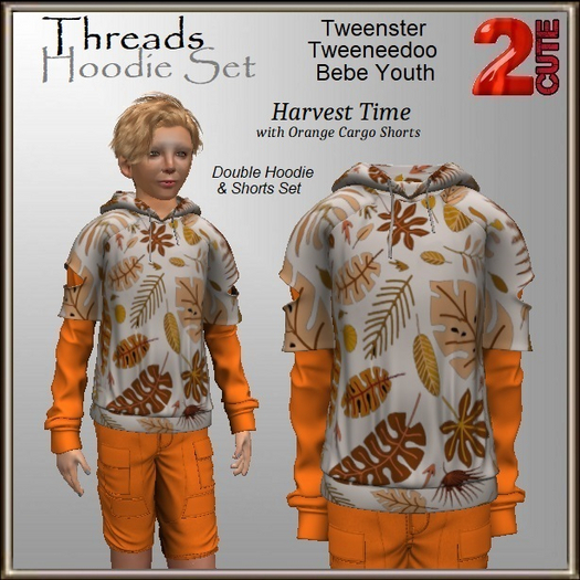 Threads Hoodie Set [2cute] Harvest Time / Orange