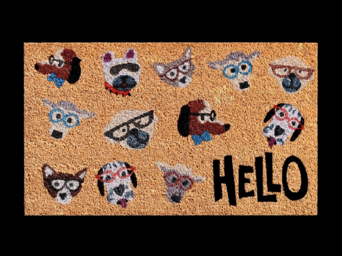 *6KW* FULL PERM Dogs Welcome Mat Texture #5