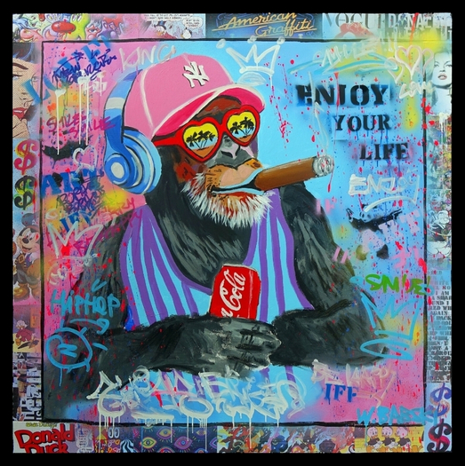 cool grafiti monkey painting