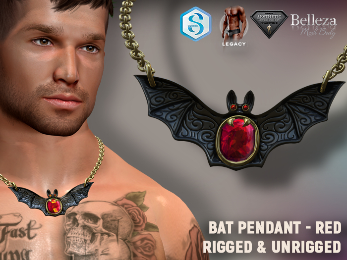 [7/11] Bat Pendant - RED