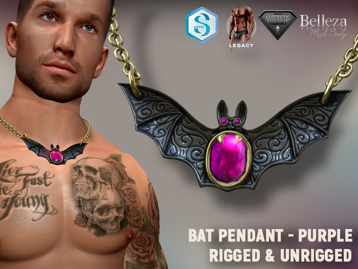 [7/11] Bat Pendant - PURPLE
