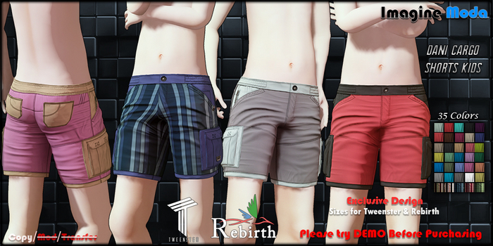 Dani Cargo Shorts Kids - Tweenster, Rebirth -Imagine-