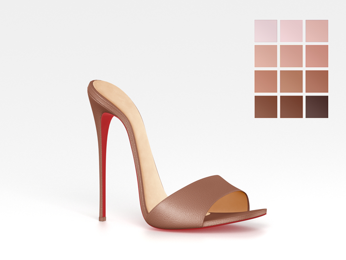 Salvadori - Nude 'Annie' Heeled Mules
