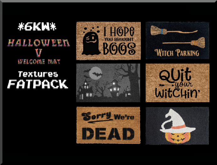 *6KW* FULL PERM Halloween V Welcome Mat Textures FATPACK