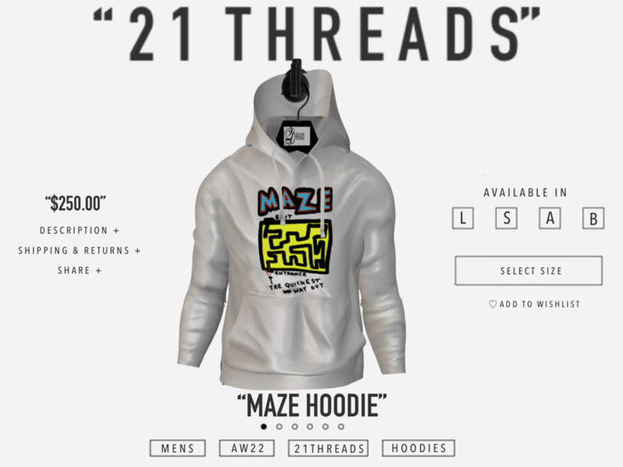 [21 THREADS] "Maze" Hoodie