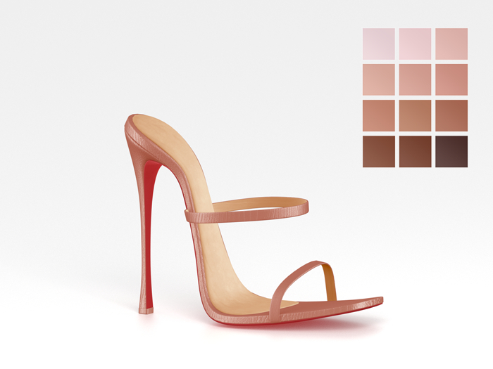 Salvadori - Nude 'Gillian' Slip-On Heels
